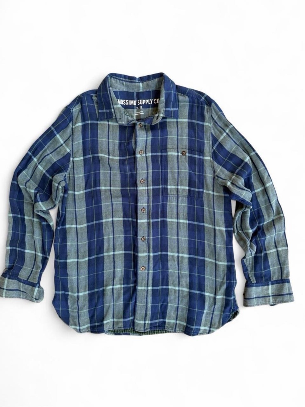 Mossimo Double Layer Gauze Plaid Flannel Mens XL Fall Menswear